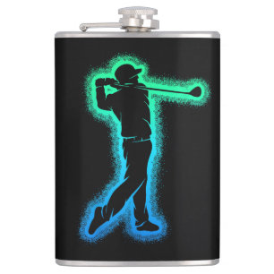 Golf Club Golfer Kids Boys Men Golfing Hip Flask