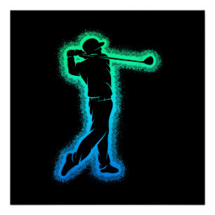 Golf Club Golfer Kids Boys Men Golfing Poster