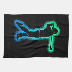 Golf Club Golfer Kids Boys Men Golfing Tea Towel
