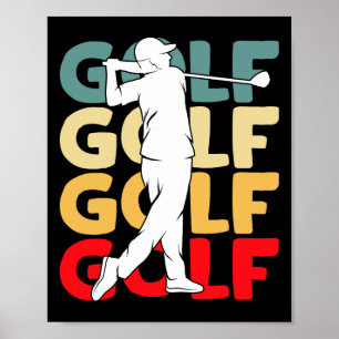Golf Club Golfing Golfer Kids Boys Men Poster