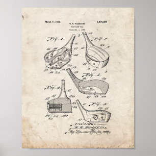 Golf-club Head Patent - Old Look Poster