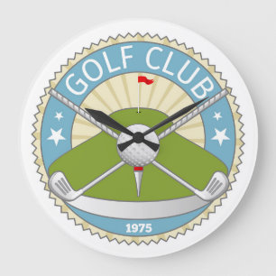 Golf Club Large Clock
