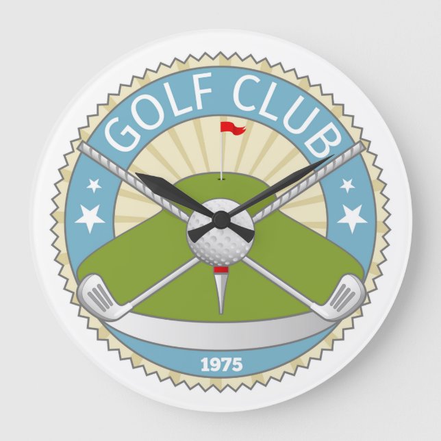 Golf Club Large Clock (Front)