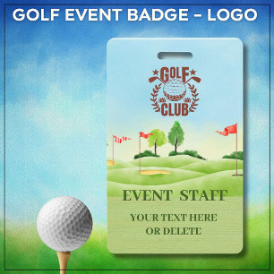 Golf Club League Logo Event Staff  ID Badge
