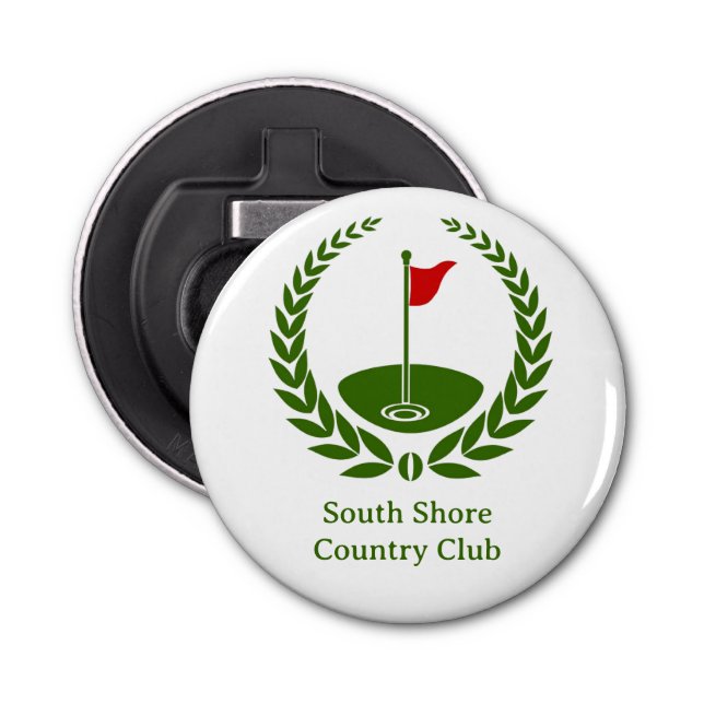 Golf Club Logo Custom Classic Golf Flag Bottle Opener (Front)