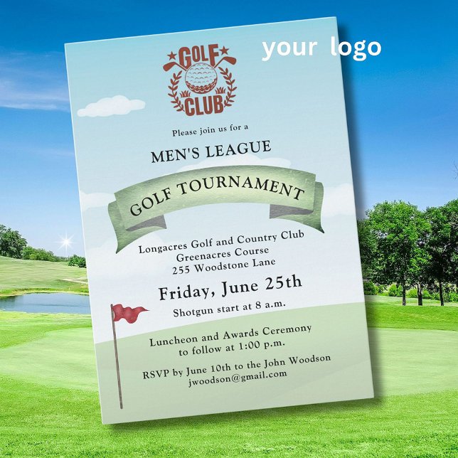 Golf Club Men's League Tournament Logo  Invitation (Creator Uploaded)