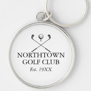 Golf Club Name Established Date Custom Key Ring