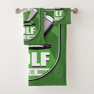 Golf Club NAME Pro Golfer Player Personalised   Bath Towel Set