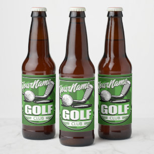 Golf Club NAME Pro Golfer Player Personalised  Beer Bottle Label