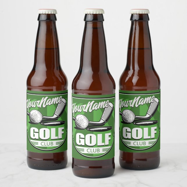 Golf Club NAME Pro Golfer Player Personalised  Beer Bottle Label (Bottles)
