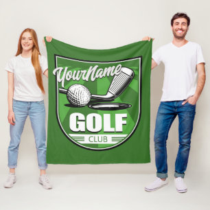 Golf Club NAME Pro Golfer Player Personalised  Fleece Blanket