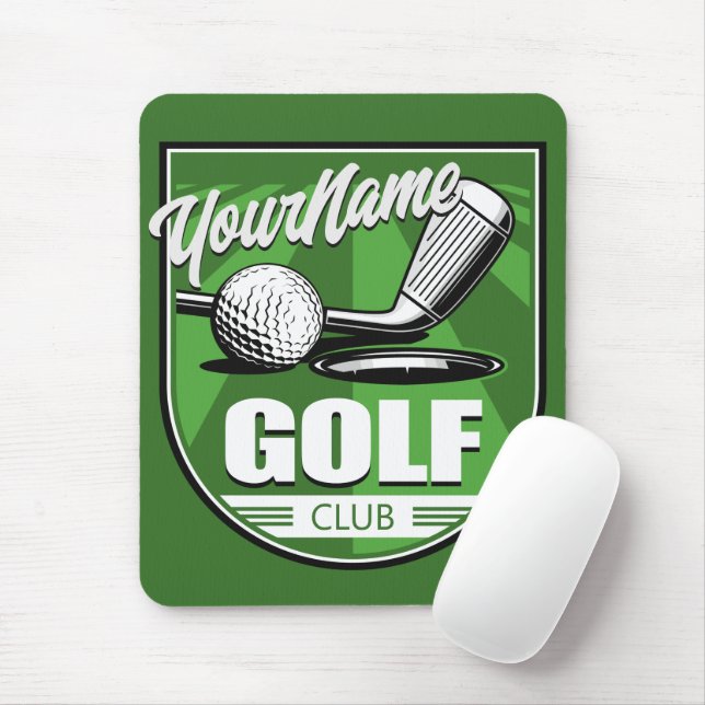 Golf Club NAME Pro Golfer Player Personalised   Mouse Mat (With Mouse)