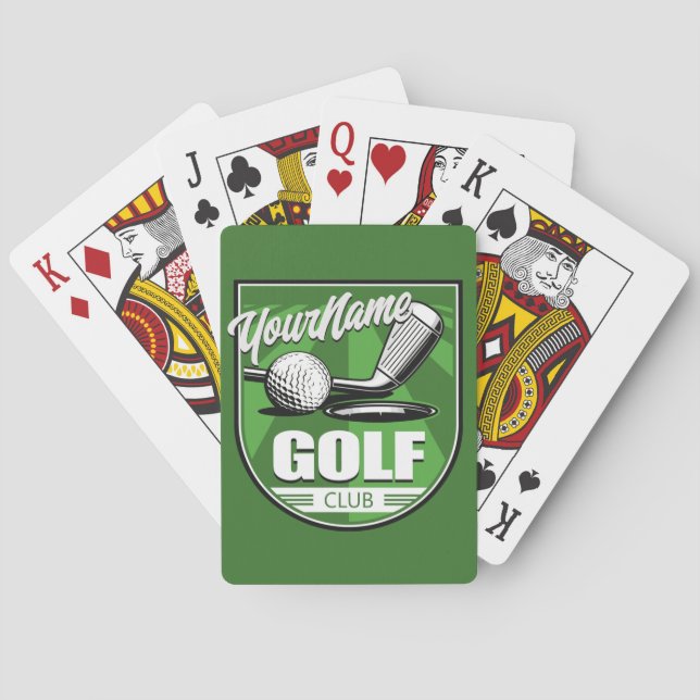 Golf Club NAME Pro Golfer Player Personalised Playing Cards (Back)