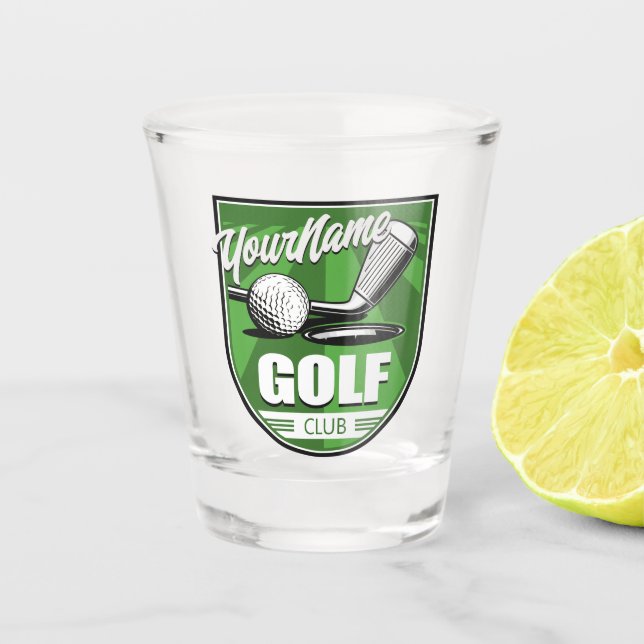 Golf Club NAME Pro Golfer Player Personalised Shot Glass (Front)