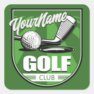 Golf Club NAME Pro Golfer Player Personalised   Square Sticker
