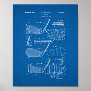 Golf Club Patent - Blueprint Poster