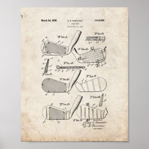 Golf Club Patent - Old Look Poster