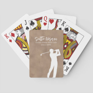 Golf Club Players - Man Playing Golf brown Cards