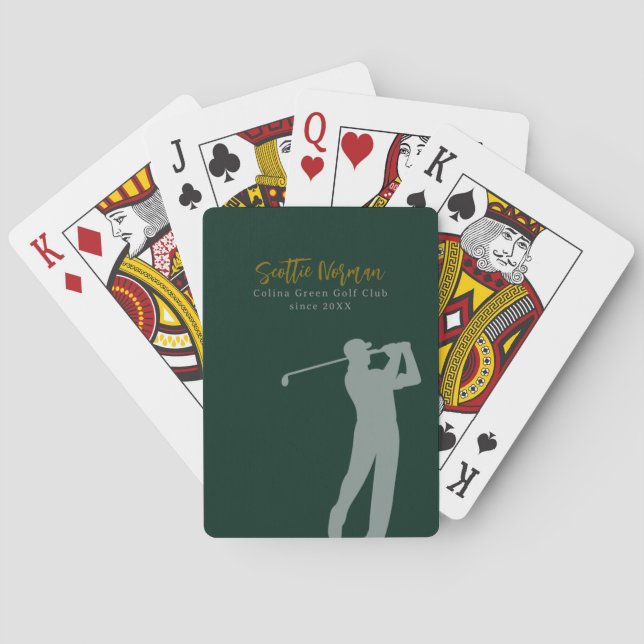Golf Club Players | Man Playing Golf Playing Cards (Back)