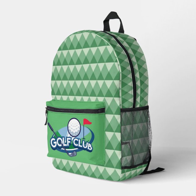 Golf Club Printed Backpack (Back Corner Right)