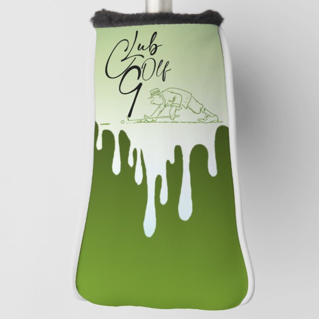 Golf club saddle with funny golfer golf head cover (Rotate 90)