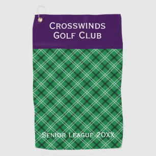 Golf Club Scotch Plaid League Towel