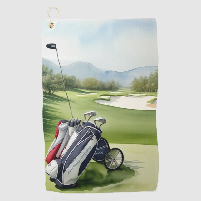 Golf Club Sport Golf Towel (Front)