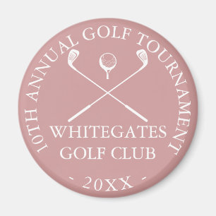 Golf Club Tournament Custom Dusty Rose Pink Magnet
