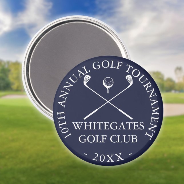 Golf Club Tournament Custom Navy Blue Magnet (Golf Club Tournament Custom Navy Blue Magnet)
