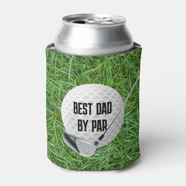 Golf Club with Ball For Dad Can Cooler (Can Front)