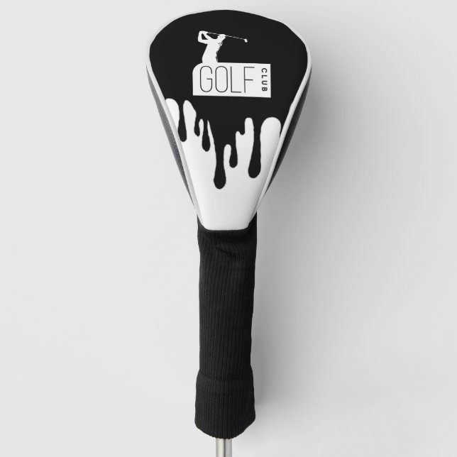 Golf club with golf course head cover (Front)