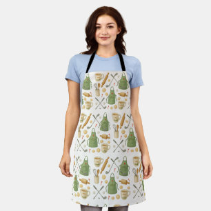 Golf club with tees for coffee club house staff apron