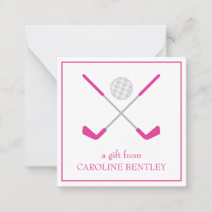 Golf Clubs and Ball Gift Enclosure Cards