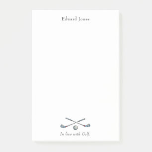 Golf Clubs and ball Golfers  Post-it Notes