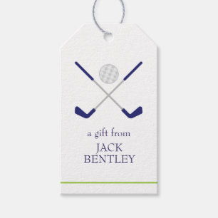 Golf Clubs and Ball Personalised Gift Tags