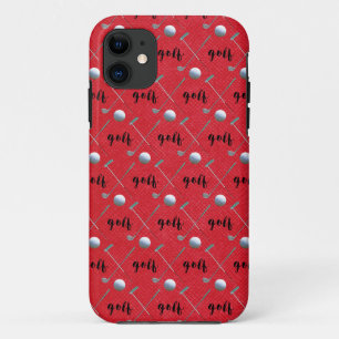Golf clubs and balls iPhone 11 case