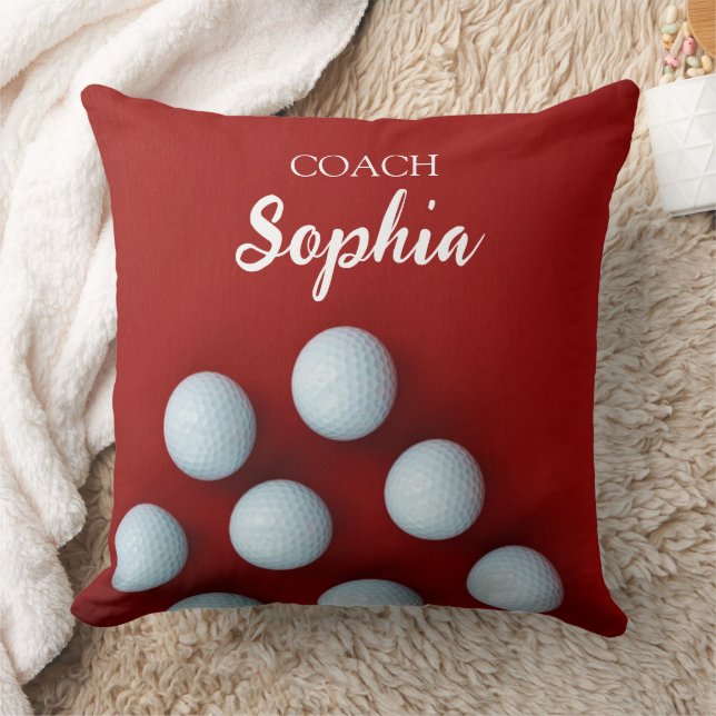 Golf Clubs Art Golf Coach Name For Golf Players Cushion (Blanket)