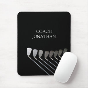 Golf Clubs Art Golf Coach Name For Golf Players Mouse Mat