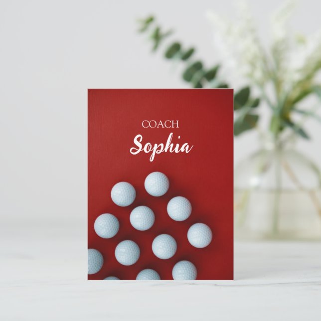 Golf Clubs Art Golf Coach Name For Golf Players Postcard (Standing Front)