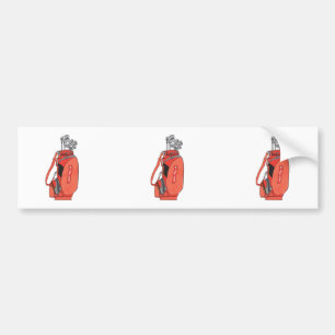 golf clubs bumper sticker