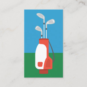 Golf Clubs Business Cards - Red Green Blue