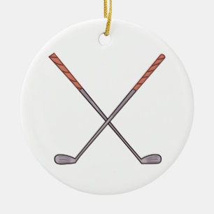 Golf Clubs Ceramic Tree Decoration