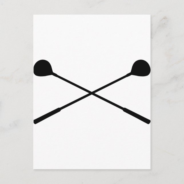 golf clubs crossed postcard (Front)