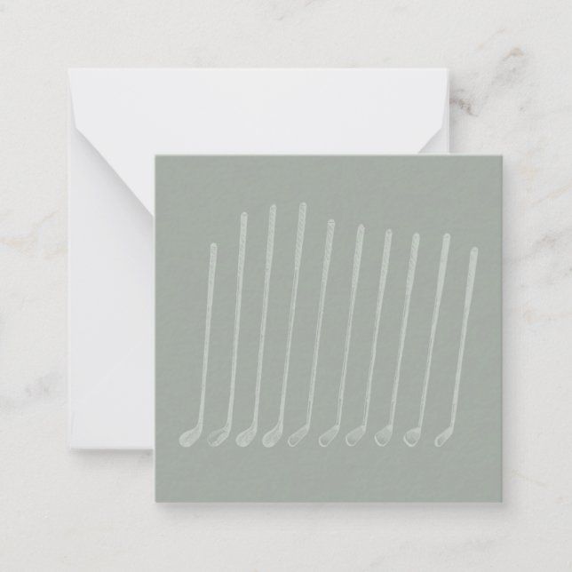 Golf Clubs CUSTOM COLOR Illustrated Art Card (Front)