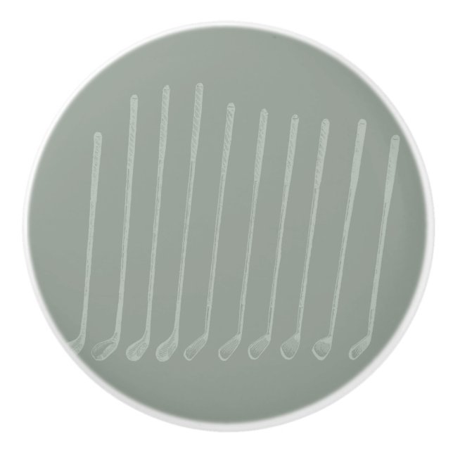 Golf Clubs CUSTOM COLOR Illustrated Art Ceramic Knob (Front)