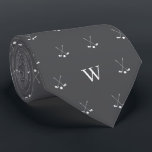 Golf Clubs Monogrammed Initials Vampire Grey Tie<br><div class="desc">Elevate his style on and off the golf course with our Novelty Golf Club Tie featuring a unique design of two golf clubs in mid-swing, accompanied by the sophistication of monogrammed initials. This distinctive tie is more than just an accessory; it's a statement piece for the golf enthusiast in your...</div>