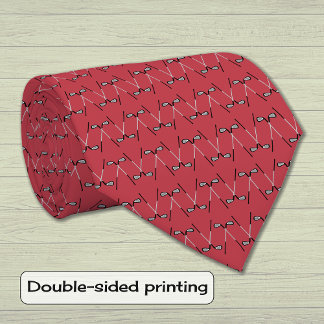 Golf clubs pattern red tie