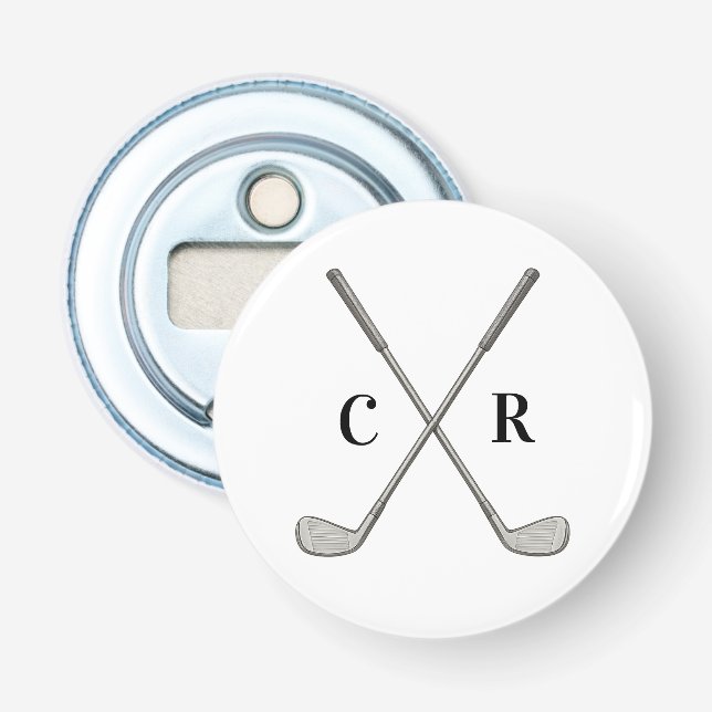 Golf Clubs Personalized Bottle Opener (Front)