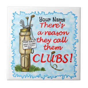 Golf Clubs Tile