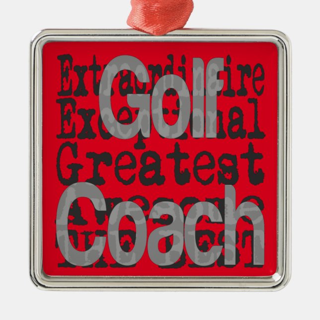 Golf Coach Extraordinaire Metal Tree Decoration (Front)
